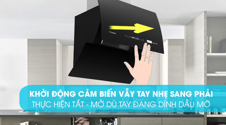 Máy hút mùi khởi động bằng cảm biến không chạm Air Gesture