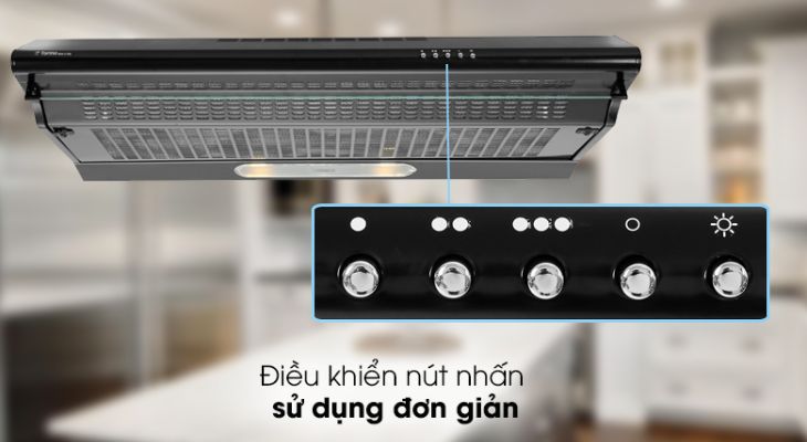 Máy hút mùi âm tủ Torino FS303GE2XK23PU3V2LBL/F/90 có trang bị nút điều khiển dễ thao tác