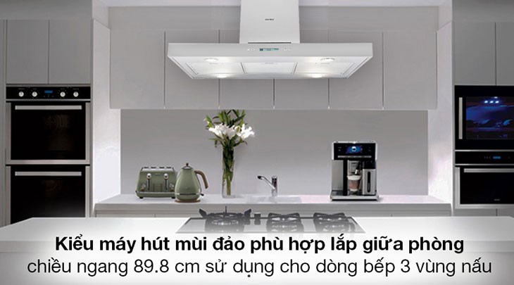 Máy hút mùi đảo Hafele HH-IS90A (539.81.715) được thiết kế sang trọng, tạo vẻ đẹp mới lạ, khác biệt cho căn bếp hiện đại