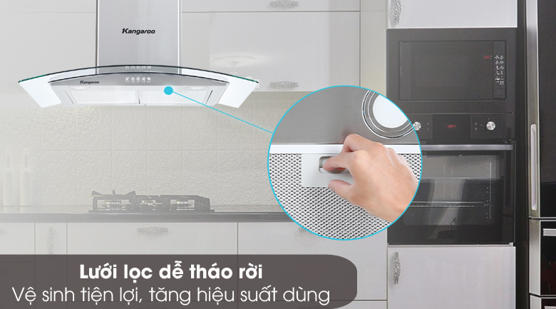 Máy hút mùi áp tường Kangaroo KG538