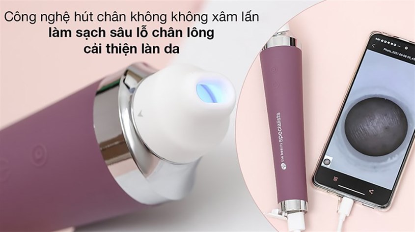 Máy hút mụn và soi da Rio Beauty DRMC-GP với công nghệ hút sạch bã nhờn, nhân mụn và bụi bẩn, giữ cho da luôn thông thoáng