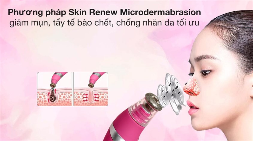Máy hút mụn và tẩy da chết Rio Beauty DRMA3 hoạt động dựa trên nguyên lý hút chân không
