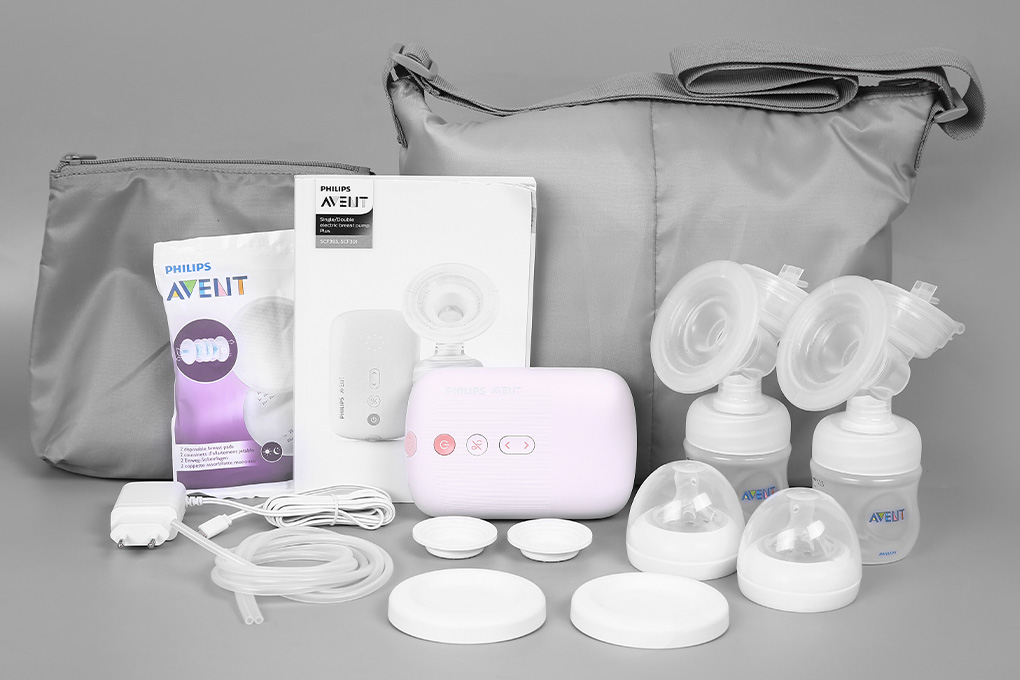 Máy hút sữa điện đôi Philips Avent Eureka SCF393.11 có 8 mức kích thích và 16 mức hút dễ dàng điều chỉnh