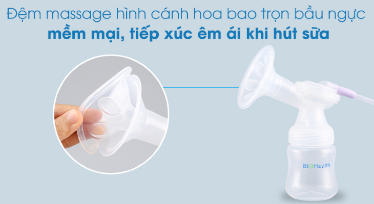 Máy hút sữa điện đơn BioHealth AE Basic ôm trọn bầu ngực, bảo vệ bầu ngực của mẹ