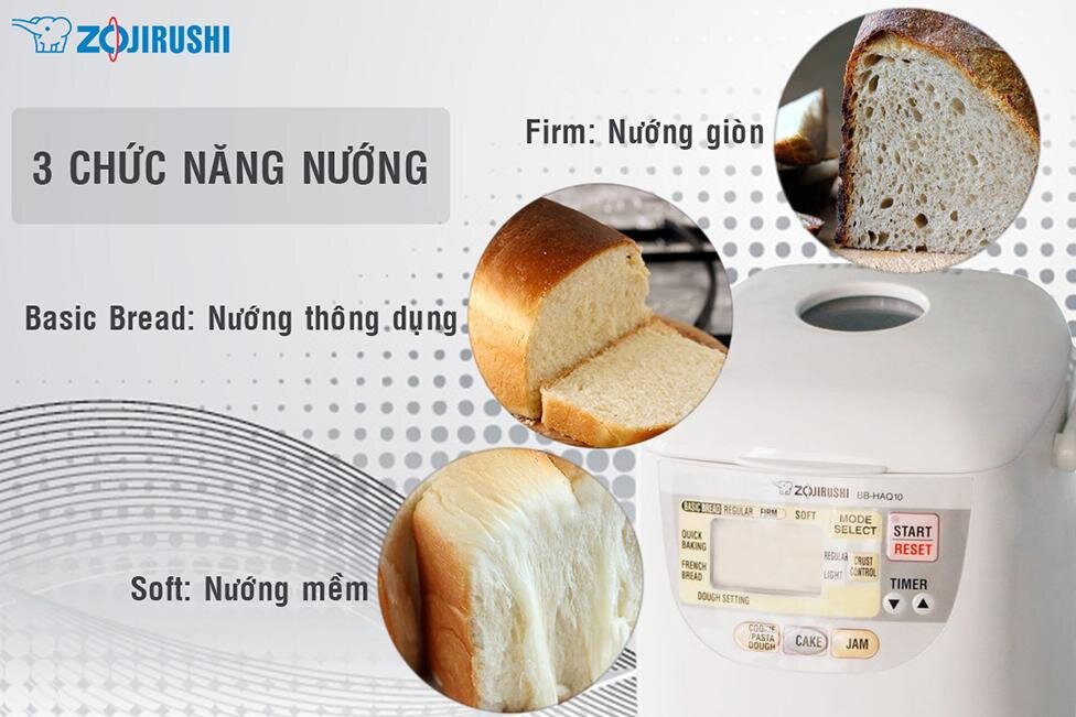 Được trang bị nhiều chức năng nướng bánh khác nhau