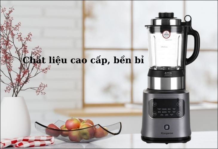 Máy làm sữa hạt Kangaroo được làm từ vật liệu cao cấp cho độ bền cao, chịu lực tốt, ít bám bẩn và dễ lau chùi