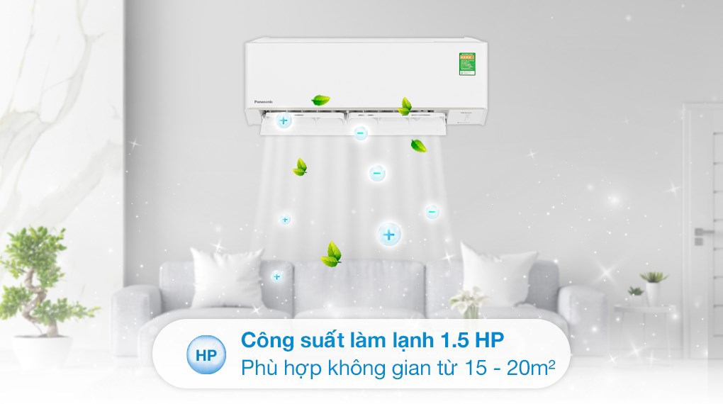 Máy lạnh Panasonic Inverter 1.5 HP CU/CS-YZ12AKH-8 vừa làm mát vừa sưởi ấm cho căn phòng có diện tích từ 15 - 20m²