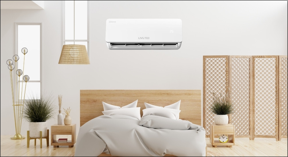 Máy lạnh Livotec Inverter 1.5 HP DHV12J tích hợp màng lọc không khí 5 trong 1 hỗ trợ loại bỏ bụi bẩn và mùi khó chị