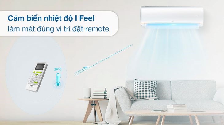 Máy lạnh TCL Inverter 1.5 HP TAC-13CSD/XAB1I có cảm biến biến nhiệt độ I Feel với giá bán 5.990.000 đồng (cập nhật 21/3/2024, có thể thay đổi theo thời gian)