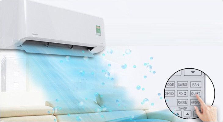 Chế độ yên tĩnh (Quiet) trên máy lạnh Toshiba