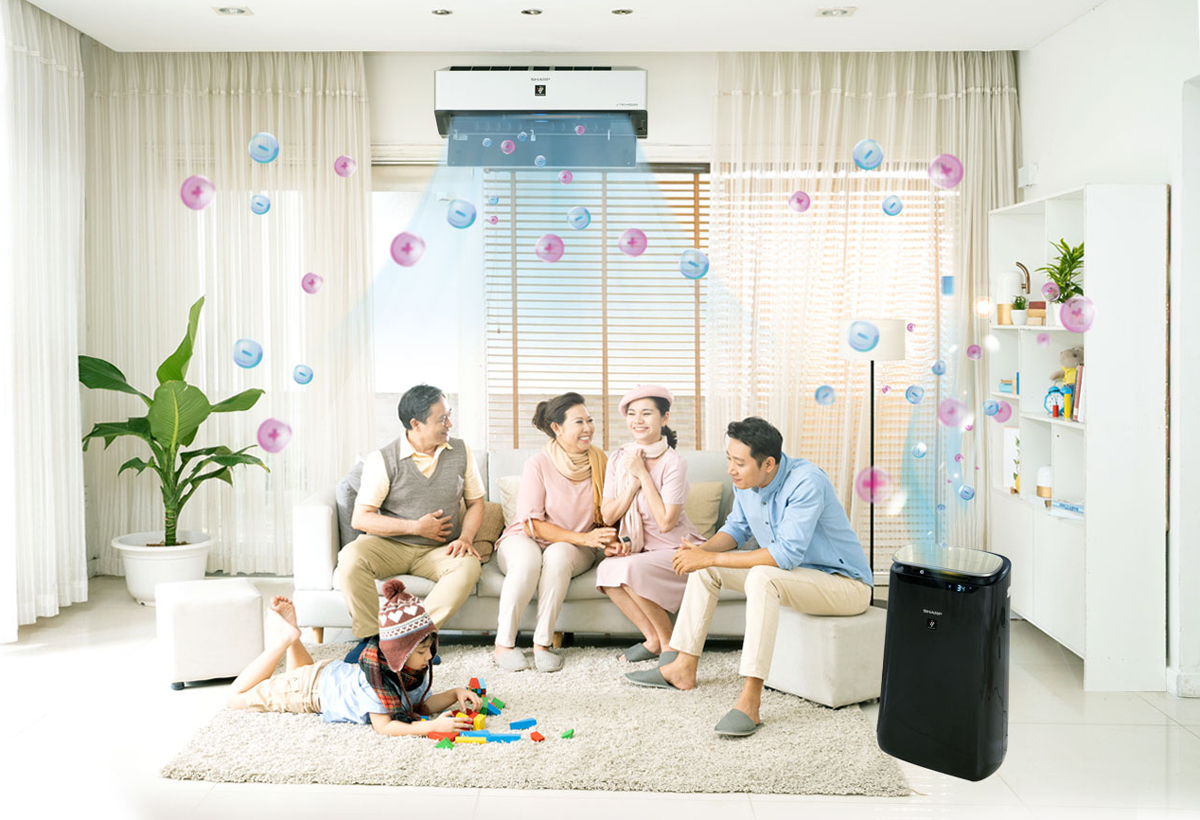 sử dụng kết hợp máy lạnh và máy lọc không khí