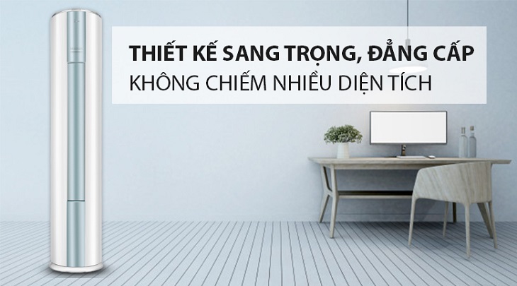 Thiết kế không chiếm nhiều diện tích của Máy lạnh tủ đứng Midea Inverter 2.5 HP MFYA-28CRFN1