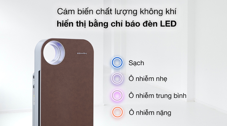 Cảm biến chất lượng không khí qua hệ thống đèn LED đa sắc