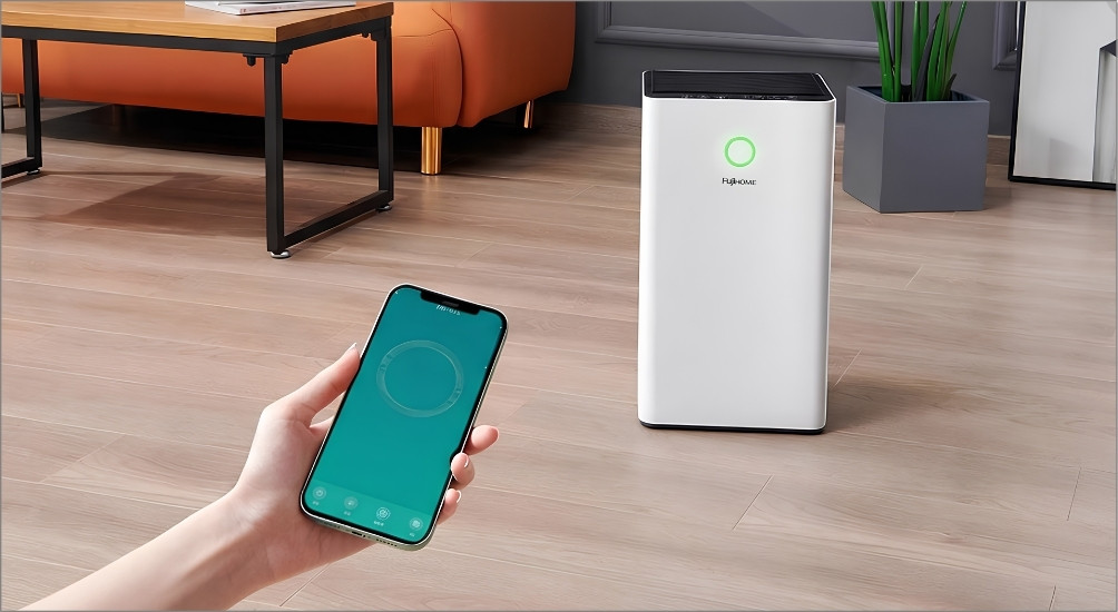 Máy được tích hợp module Wifi, cho phép người dùng dễ dàng kết nối và điều khiển từ xa thông qua ứng dụng