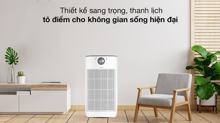Máy lọc không khí Gree GCF700AENA 62W có thiết kế sang trọng với sắc trắng tinh tế, tô điểm cho không gian sử dụng thêm nét hiện đại