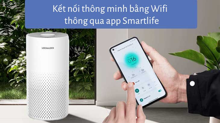 Bạn có thể kết nối bằng wifi thông qua app Smartlife để điều khiển máy từ xa