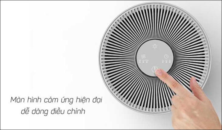 Máy lọc không khí Lock&Lock ENP126WHT sử dụng bảng điều khiển cảm ứng dễ dàng tùy chỉnh chức năng hoạt động