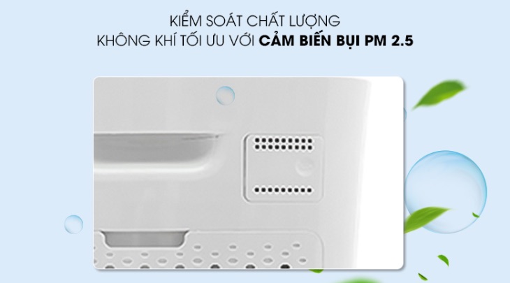 Máy lọc không khí Midea MAP-210GC46 được trang bị bộ cảm biến bụi