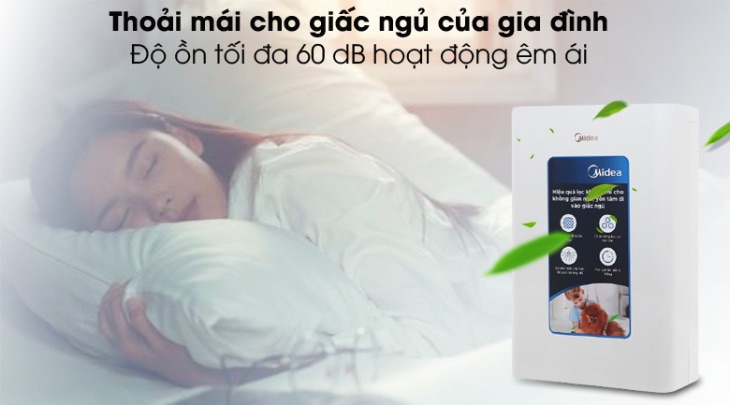 Máy lọc không khí Midea vận hành êm ái