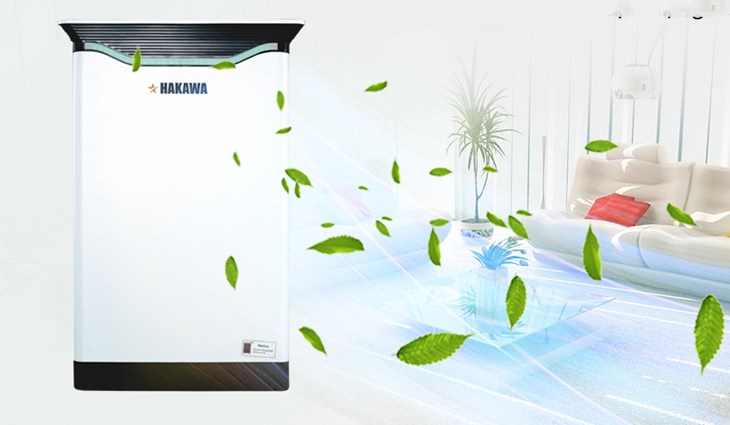 Máy lọc không khí HAKAWA HK-K2 có thể cân bằng độ ẩm không khí tốt với các hạt ion