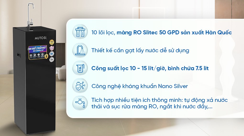 Máy lọc nước RO Mutosi MP-S126 10 lõi đanh kinh doanh tại Điện máy XANH với mức giá chỉ trên 4.000.000đ (cập nhật đến tháng 01/2026)