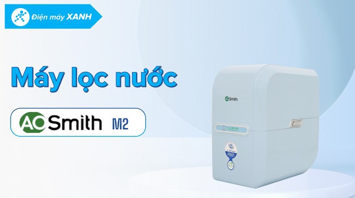 Máy lọc nước RO AOSmith M2 5 lõi có  thiết kế nhỏ gọn, kiểu dáng hiện đại, chất liệu nhựa cao cấp sáng bóng, giữ màu, dễ lau chùi