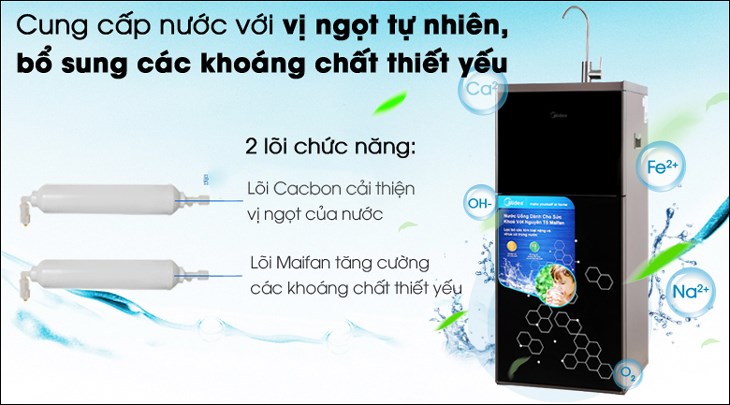 Máy lọc nước RO Midea MWP-S0620MR 6 lõi có thể cung cấp nước lọc trong sạch, tinh khiết, tốt cho sức khỏe nhờ trải qua hệ thống lọc RO gồm 6 lõi lọc chất lượng