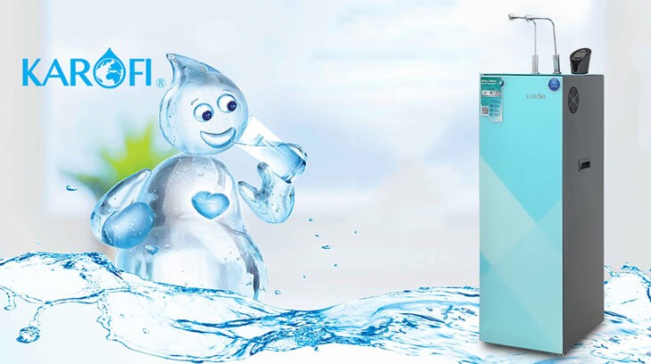 Máy lọc nước RO nóng lạnh Karofi KAD-N91 10 lõi ​có công suất lọc lớn 20 lít/giờ, đáp ứng nhu cầu dùng nước mỗi ngày của gia đình