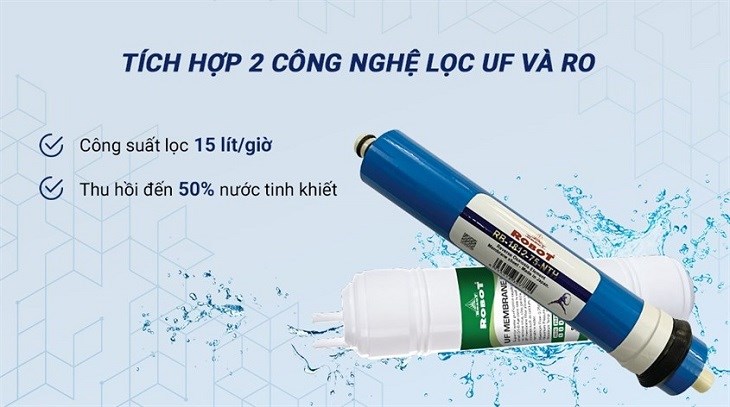 Máy lọc nước RO Robot SPRING-X10GUR 10 lõi tích hợp 2 công nghệ lọc UF và RO hiện đại