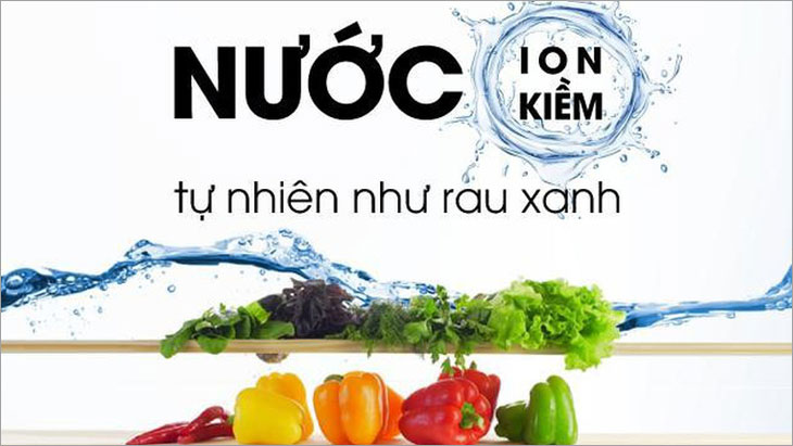 Nước ion kiềm siêu Hydro giàu tính kiềm tự nhiên như rau xanh.