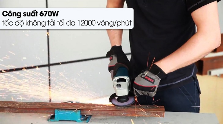 Máy mài góc Bosch GWS 060 có công suất hoạt động mạnh mẽ 670W