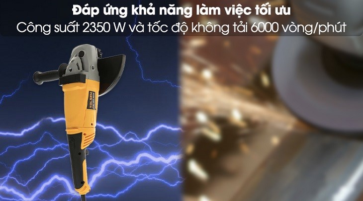 Máy mài góc Tolsen 79524 2350W có công suất lên đến 2350W giúp quá trình làm việc trở nên nhanh chóng và hiệu quả