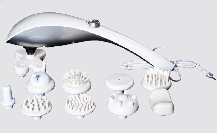 Máy được tích hợp 10 đầu massage với các công dụng khác nhau cho người dùng tuỳ chọn