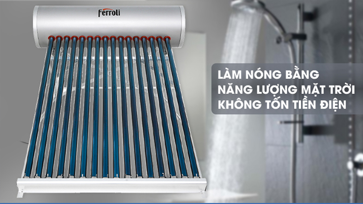 Không tiêu tốn điện năng, làm nóng bằng năng lượng mặt trời