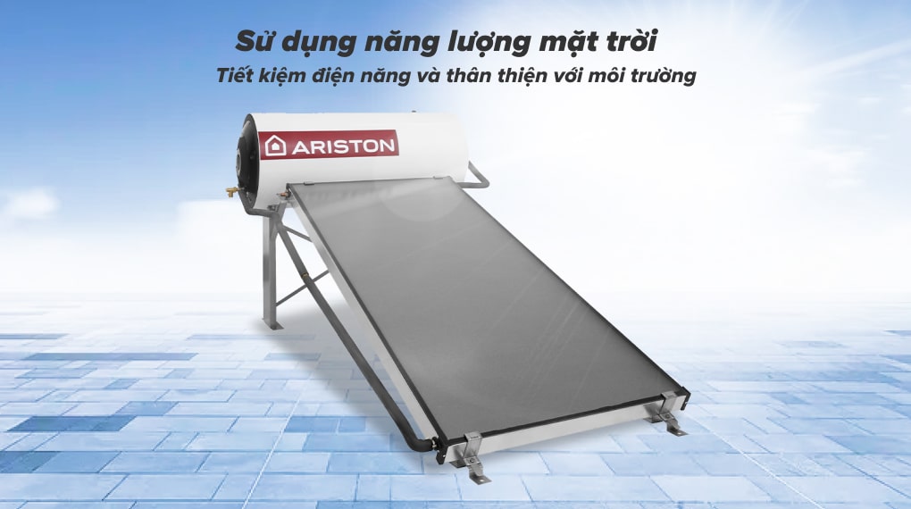 Máy nước nóng năng lượng mặt trời tấm phẳng Ariston 200 lít DR-2 200-1 TR