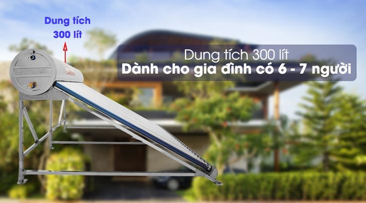 Máy nước nóng năng lượng mặt trời Sơn Hà 300 lít Gold 58-300 có giá 19.200.000 đồng (cập nhật tháng 04/2023, có thể thay đổi theo thời gian)