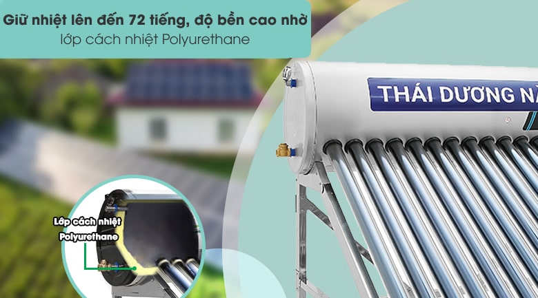 Máy nước nóng năng lượng mặt trời Sơn Hà 180 lít Titan ống Gold 58-180