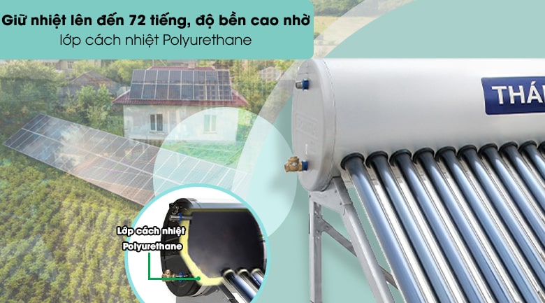 Máy nước nóng năng lượng mặt trời Sơn Hà 260 lít Titan ống Gold 58-260