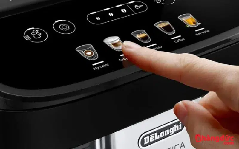 Bảng điều khiển cảm ứng sinh động trên máy pha cà phê Delonghi Magnifica Evo ECAM290.61.B tự động