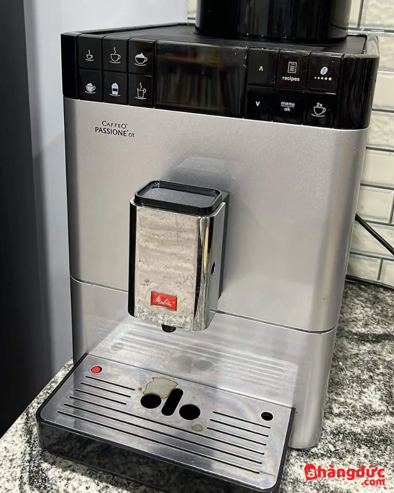Máy pha cà phê tự động Melitta Caffeo Passione OT Ảnh thực tế của máy pha cà phê Melitta Caffeo Passione OT