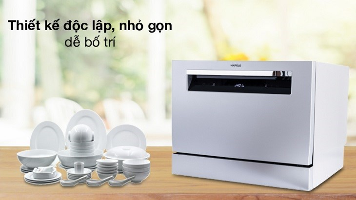 Máy rửa chén mini Hafele HDW-T50B có độ ồn khoảng 49dB khi hoạt động