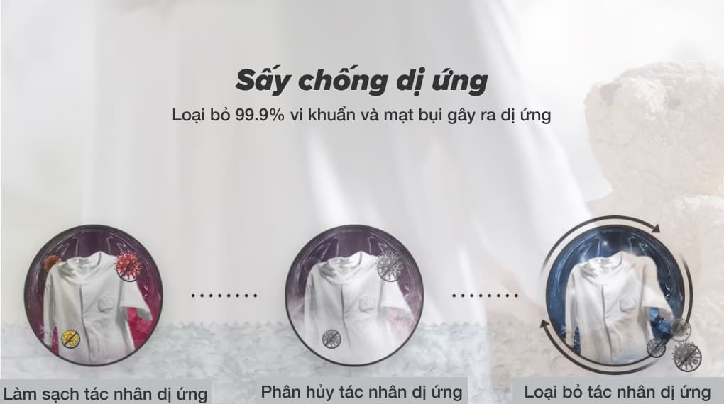 Máy sấy bơm nhiệt LG 10.5 Kg DVHP50P