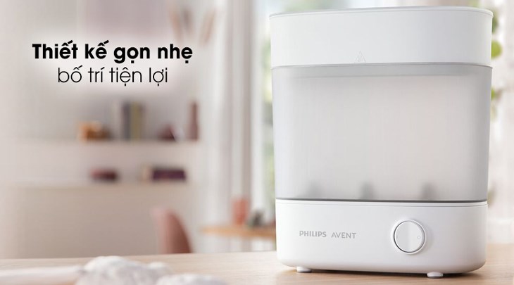 Máy tiệt trùng bình sữa 3 trong 1 Philips Avent SCF291.00 có thiết kế nhỏ gọn, dễ bố trí ở bất kỳ nơi nào bạn muốn
