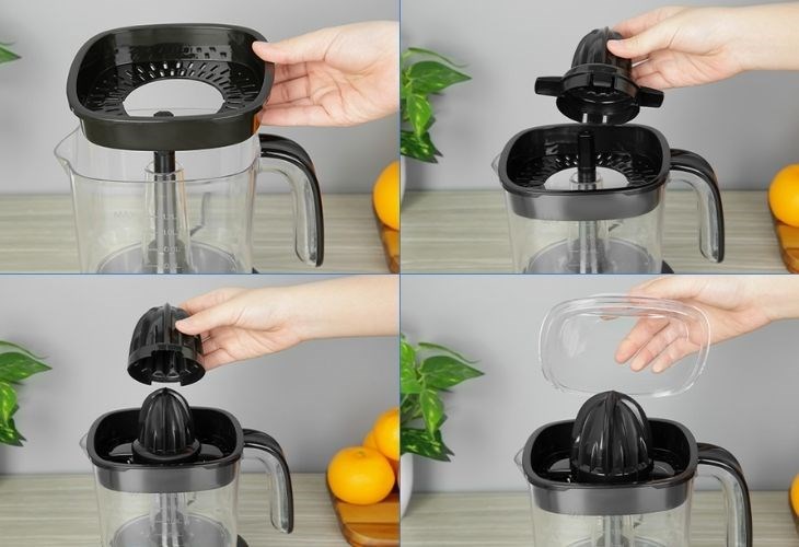 Sản phẩm được trang bị 2 đầu vắt lớn, nhỏ vô cùng tiện lợi