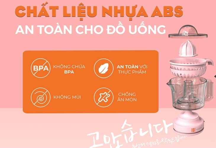 Sản phẩm được làm từ nhựa ABS không độc hại và dễ dàng vệ sinh