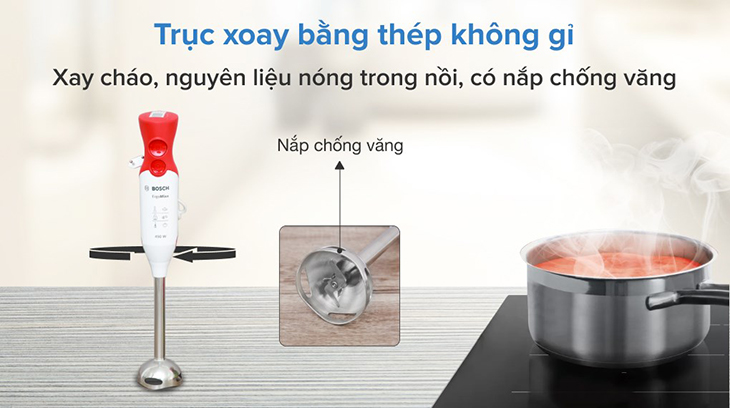 Máy xay cầm tay Bosch trang bị tính năng an toàn và nhiều tiện ích