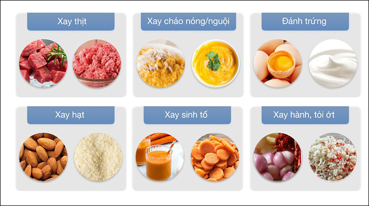 Máy xay cầm tay Bosch xay đa dạng các loại thực phẩm