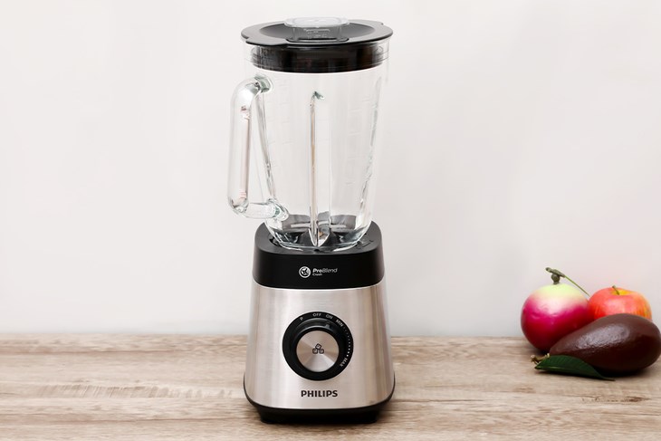 Máy xay sinh tố Philips HR3573/90 với công suất 1000W giúp xay tốt các loại sinh tố, xay thịt, xay hạt, xay đá nhỏ,...