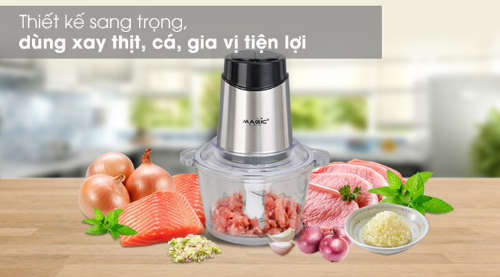 Máy xay thịt Magic Eco AC-15 có kiểu dáng sang trọng với màu sắc hiện đại, dùng đẹp cho bếp gia đình
