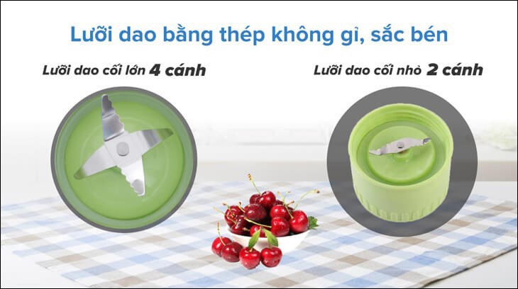 Máy xay sinh tố đa năng Sunhouse SHD 5112 Xanh sử dụng lưỡi dao bằng thép không gỉ sắc bén